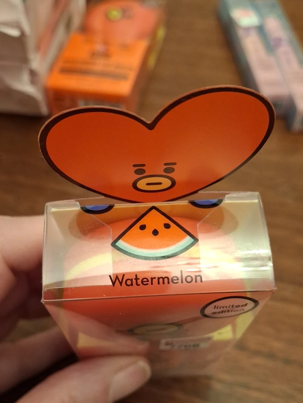 The Crème Shop BT21 Macaron 7.5g Lip Balm - Watermelon NWT
